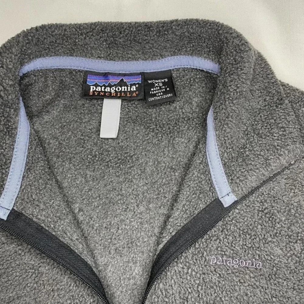 Vintage Patagonia Synchilla Full Zip Jacket‎ Women’s XS Gray Fleece Made in USA - Picture 10 of 10
